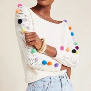 ANTHROPOLOGIE Pom Pom Sweater